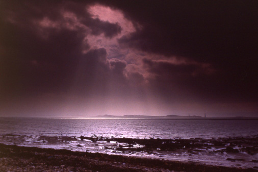 Dramatic sky over Lindisfarne