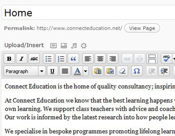 Connect Education website