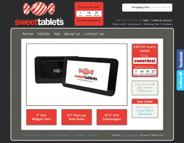 Sweet Tablets website